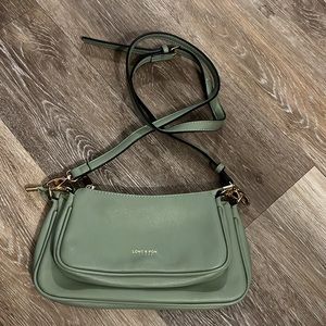 Olive Green Leather Crossbody Bag